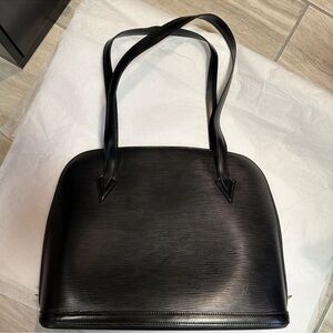 Louis Vuitton EPI leather bag with LV logo